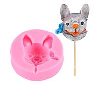 Stampo in silicone antiaderente a forma di cucciolo di cane lecca-lecca per sapone fatto a mano per torte, cioccolato, caramelle, gelatina, stampi in silicone per posacenere in resina epossid