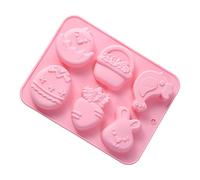 Stampo in silicone antiaderente pasquale, strumento per colata artigianale, stampo per candele a forma di coniglietto con funzione di rilascio facile, stampo in silicone con design flessibile