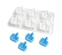 Stampo in silicone antiaderente per uso alimentare, stampi per cubetti di ghiaccio, stampo 3D in silicone per dolci, pasticcini, cioccolatini, budini, torte, stampo decorativo (6 pezzi con pollice in