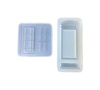 Stampo in silicone apribile a forma di cabina telefonica per la creazione di gioielli e decorazioni per la casa in resina, con resina flessibile e sicura