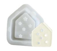Stampo in silicone artigianale per piccola casa, stampi in silicone a forma di casa - Stampo per candele a forma di casa Piccoli stampi in silicone | Stampi in resina antiaderenti a rilascio rapido St