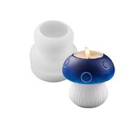 Stampo in silicone Base in resina epossidica a forma di fungo Supporto per funghi in silicone Texture Candeliere Supporto per funghi