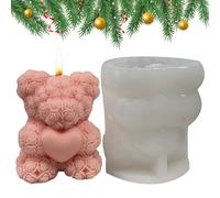 Stampo in silicone Bear - per orso rosa 3D, rilascio facile flessibile, design creativo resistente mestieri fatti a mano | Porta muffa appassionati di fai -da -te Professionisti profuma