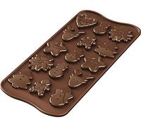 Stampo in silicone bottoni natale Xmas Choco Buttons Silikomart SCG41 | Confezione da 1 Stampo per Dolci, Antiaderente, 35 x 35 mm, h 6 mm, Volume 45 ml, Easy Choc, Made in Italy