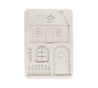 Stamperia - Silicon Mould A5 for Scrapbooks, Bullet Journals and More, Non-Stick Surface, Suitable for Air-Dry Clay, Resin and More, Perfect for Crafts and Gifting (Christmas Cottage)