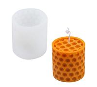 Stampo in silicone cilindrico concavo a forma di nido d'ape stampi in gesso per uso alimentare in silicone liquido stampi per cera si scioglie
