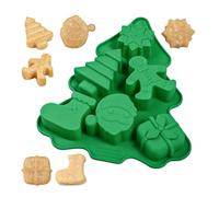 Stampo In Silicone Cioccolato Natale, Stampo Antiaderente Per Torte A 6 Cavità, stampos In Silicone Natalizie Per Cioccolato, Gelatina, Caramelle, Fondente E Biscotti