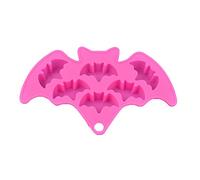 Stampo in silicone con forme carine per cubetti di ghiaccio, congelatore, frigorifero, cottura fai da te, cioccolato, budino, gelatina, come descritto a pipistrello