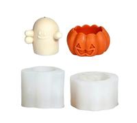Stampo in silicone con personaggio e zucca per realizzare candele Halloween, forma divisa per decorazioni fatte a mano e tavoli da festa Stampo in silicone per Halloween Personaggio con cera