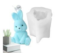 Stampo in silicone coniglietto pasquale, stampo coniglietto 3D per cera | 3D Fatto a mano per realizzare , profumate, artigianato in resina Testa inclinata