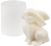 Stampo in Silicone Coniglietto Pasquale, Stampo in Silicone 3d Coniglio, Stampo per Candele Coniglio, per Realizzare Candele, per Torte, Cioccolato, Sapone, Candele di Cera, Regali di Pasqua（A）