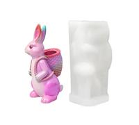 Stampo In Silicone Coniglio Di Pasqua | Stampo 3D Silicone per Stampaggio Pasqua, In Calcestruzzo Per Decorazione Interna per Insegnanti d Arte Amanti di Feste Creatori Produzione Gioielli