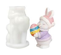 Stampo in Silicone Coniglio Pasquale Figure 3D in Silicone per Sapone e