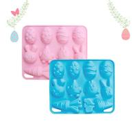 Stampo in silicone coniglio, vassoio riutilizzabile 10 cavità, stampo in silicone per cioccolato, uovo di coniglio pasquale, per dolci al cioccolato, mousse, cupcake gelatina, budino, casa, quotidiano