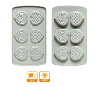 STAMPO IN SILICONE CUORE DUO SET 2 PZ 6 CAVITA