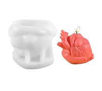 Stampo in silicone dell'organo umano dell'osso di marca della mano postura a forma di cuore per sapone di candela Intonaco Aromaterapia Artigianato Stampo in silicone per cera di candela