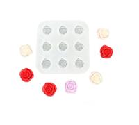 Stampo in silicone dettagliato a forma di fiore di rosa per accessori per gioielli fatti a mano, cioccolato, sapone, progetti artigianali, cucina, cottura in silicone, stampo per cioccolato rosa
