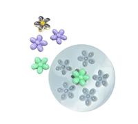 Stampo in silicone dettagliato a forma di rosa con 6 forme di ispirazione naturale, dimensioni precise da 0,4 cm e 2,4 cm, per decorare torte e cioccolatini, strumenti per gioielli in silicone leggero