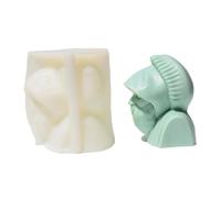 Stampo in silicone dettagliato con volto di vecchio riutilizzabile per anziani, ornamento ritratto in silicone per decorazioni domestiche, regali riutilizzabili