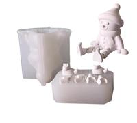 Stampo in silicone di Natale riutilizzabile Casting Crafting | Stampi per fusione di candele di Natale in resina per principianti Madre Donne Tavolo da pranzo Comodino Studio C