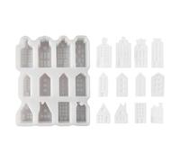 Stampo In Silicone Domestico - Piccole Case In Cemento Stampo | Casting In Resina Per La Produzione Di | 12 Epossidici In Gesso Di Cavità | Ornamenti Di Cemento Artigianato Fa