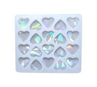 Stampo in silicone effetto luce arcobaleno per realizzare orecchini a forma di cuore anelli per orecchie in resina epossidica colata accessori alla moda alla moda