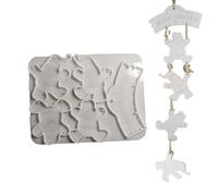 Stampo in silicone facile da deformare, per decorazioni natalizie, fai da te, decorazione per la casa, in gesso, attività familiare, fai da te