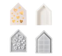 Stampo in silicone facile da usare a forma di casa per atmosfere di luce ornamento per principianti Crafting Hollow House Styles Storage Stampo in silicone