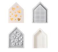 Stampo in silicone facile da usare a forma di casa per atmosfere di luce ornamento per principianti Crafting Hollow House Styles Storage Stampo in silicone