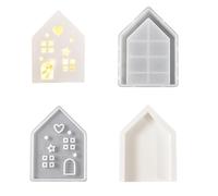 Stampo in silicone facile da usare a forma di casa per atmosfere di luce ornamento per principianti Crafting Hollow House Styles Storage Stampo in silicone