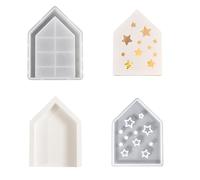 Stampo in silicone facile da usare a forma di casa per atmosfere di luce ornamento per principianti Crafting Hollow House Styles Storage Stampo in silicone