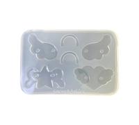 Stampo in silicone facile da usare per accessori con gancio a forma di stella, cuore e ali, ideale per principianti stampo a forma di ala epossidica per gioielli