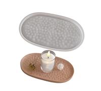 Stampo in silicone facile da usare per creare vassoi decorativi con forma ovale unica, adatto per regali fatti a mano grande vassoio in resina stampo per organizzatori di gioielli