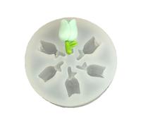 Stampo in silicone flessibile a 2 strati per boccioli di fiori artigianali in resina gioielli decorazioni per sapone petali stampi in silicone stampi robusti per colata in resina