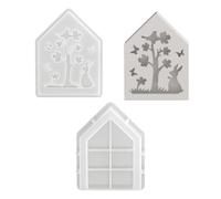 Stampo in silicone flessibile a forma di casa vuota atmosfera candeliere luce ornamento gesso per la decorazione domestica modello decorativo casa