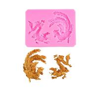 Stampo in silicone flessibile a forma di drago fondente strumenti da forno in silicone per caramelle, ideale per la cottura in cucina, perfetto per feste di compleanno