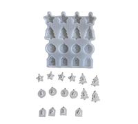 Stampo in silicone flessibile con ciondolo a forma di numero decorativo per albero di Natale decorazione gioielli fatti a mano stampo portachiavi in silicone
