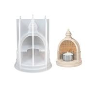 Stampo in silicone flessibile e robusto, accessorio alla moda per realizzare candele uniche a forma di castello e decorazioni per la casa