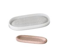 Stampo in silicone flessibile per ciotola epossidica ovale a forma di vassoio/portacandele funghi stampo gesso stazione piastra decorazione domestica stampo strumenti d'arte fatti a mano