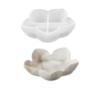 Stampo in silicone flessibile per la lavorazione del vassoio a forma di fiore Vassoio per gioielli in resina epossidica vassoio decorativo per piastra di stoccaggio in resina epossidica