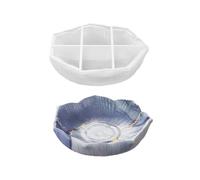 Stampo in silicone flessibile per la lavorazione del vassoio a forma di fiore Vassoio per gioielli in resina epossidica vassoio decorativo per piastra di stoccaggio in resina epossidica