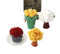 Stampo in silicone for candela bouquet di rose 3D Decorazione da tavola Bouquet floreale peonia in for pilastro Regalo nozze unico lusso(Rose basket mold)