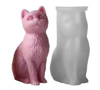 Stampo in silicone gatto - forma resina, vassoio cera | Stampo fusione epossidica, motivo a forma animale candela al cioccolato cioccolato sculture gioielli scrivania