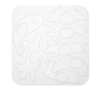 Stampo in Silicone Gatto per Libri, Lettori, 5.82x5.70x0.16 | Bianco, Superficie Liscia, per Colata in Resina e Cera, per Laboratori Creativi e Scuola