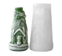 Stampo in silicone goffrato natalizio, stampo in silicone a forma di bottiglia di Natale, stampo per bottiglie per realizzare candele, sapone, cioccolato