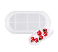 Stampo in silicone grande per sapone in resina epossidica ovale vassoio rotondo stampi per gioielli vassoio portacenere stampo strumenti artigianali