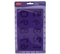 Stampo in Silicone Graziano Numeri e Punto Interrogativo 0-9 per Fondente, Pasta di Zucchero e Cioccolato - 20x13 cm Antiaderente Flessibile