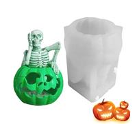 Stampo In Silicone Halloween 3D,Stampo In Silicone Per Di Scheletro - per E Sapone Manuale Aromaterapia Biscotti Caramelle Decorazione Macabra Scrivania