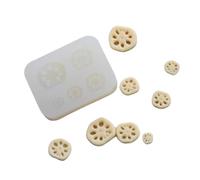 Stampo in silicone in miniatura per fette di radice di loto realistiche modelli di giochi di cibo accessori per la casa delle bambole che fanno stampi strumento artigianale fatto a mano
