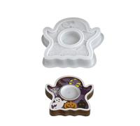 Stampo in silicone intagliato a forma di zucca, pipistrello, spettatori, per basi e decorazioni natalizie per la casa